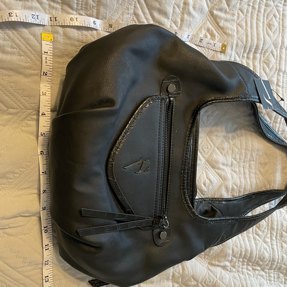 Simply Vera Wang Sleek Black Hobo Bag - Picture 4 of 16